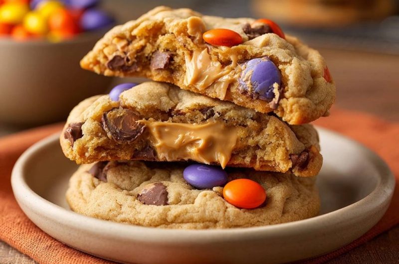 Peanut-Butter-M&M-Schoko-Cookies (Nie wieder flache Kekse!)