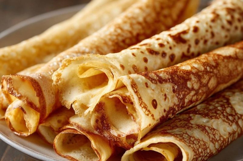 Perfekte Dünne Pfannkuchen (Nie wieder reißen beim Wenden!)