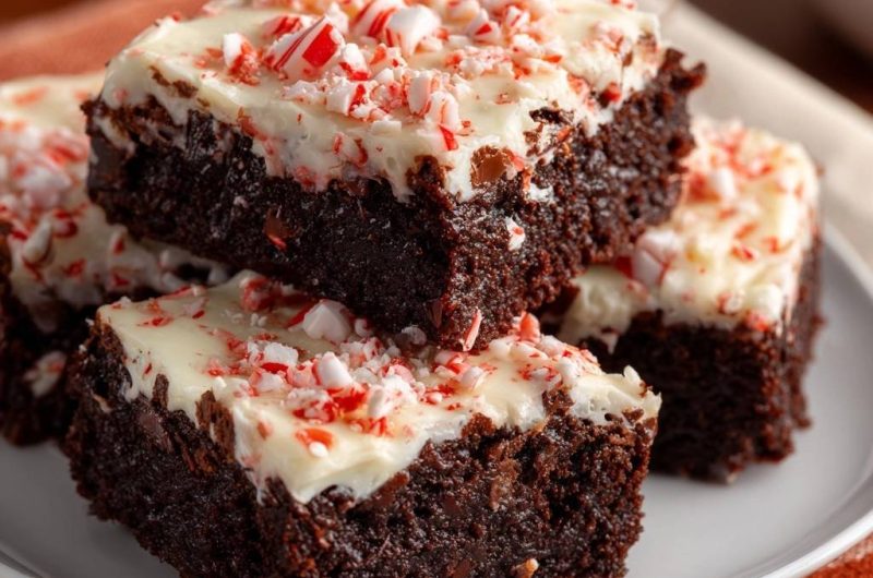 Pfefferminz-Schoko-Brownies (Keine laufende Glasur mehr!)