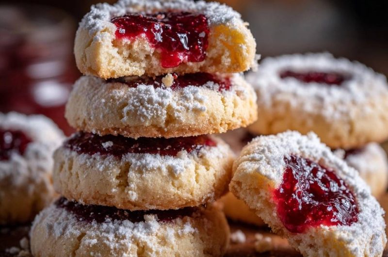 Puderzuckrige Marmeladenkekse
