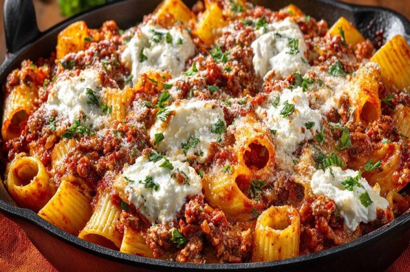 Rigatoni mit cremiger Rindfleischsauce (Keine wässrige Soße mehr)