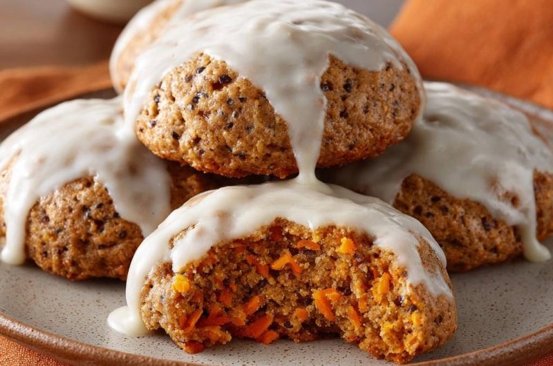 Saftige Karotten-Quinoa-Kekse mit cremiger Glasur