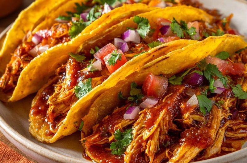 Saftige Pulled Chicken Tacos