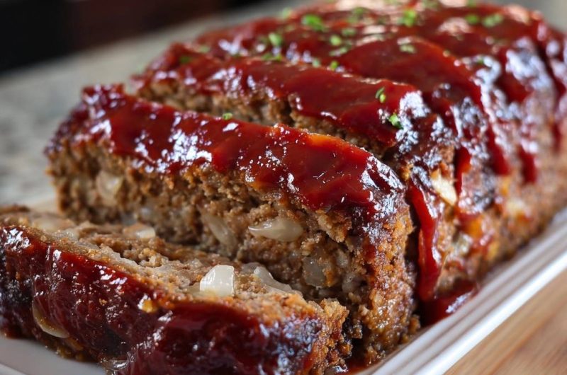 Saftiger Hackbraten mit Tomatenglasur