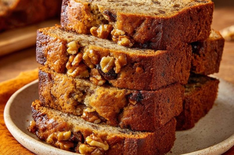 Saftiges Bananen-Walnuss-Brot (Nie wieder sinkende Walnüsse!)