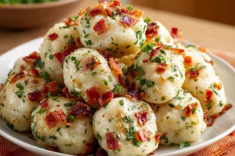 Speck-Petersilien-Kartoffelklöße (Nie wieder zerfallende Knödel!)