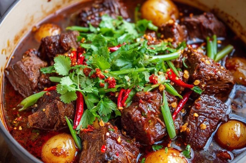 Würziges Rindfleisch-Curry mit Perlzwiebeln