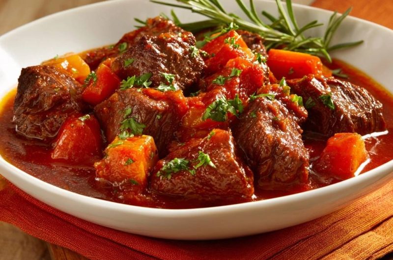 Zartes Rindergulasch mit Karotten