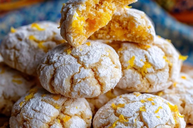 Zitronen-Crinkle-Kekse (Nie wieder flache Kekse!)