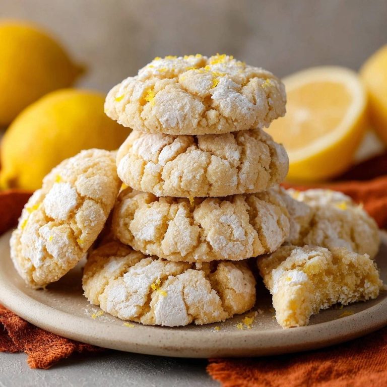Zitronen-Crinkle-Kekse (Nie wieder flache Kekse!)