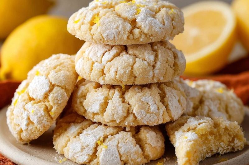 Zitronen-Crinkle-Kekse (Nie wieder flache Kekse!)
