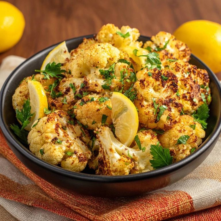 Zitronig-knuspriger Ofen-Blütenkohl – Rezept