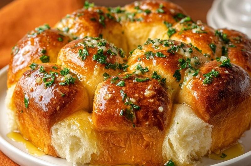 Blumen-Knoblauchbrötchen