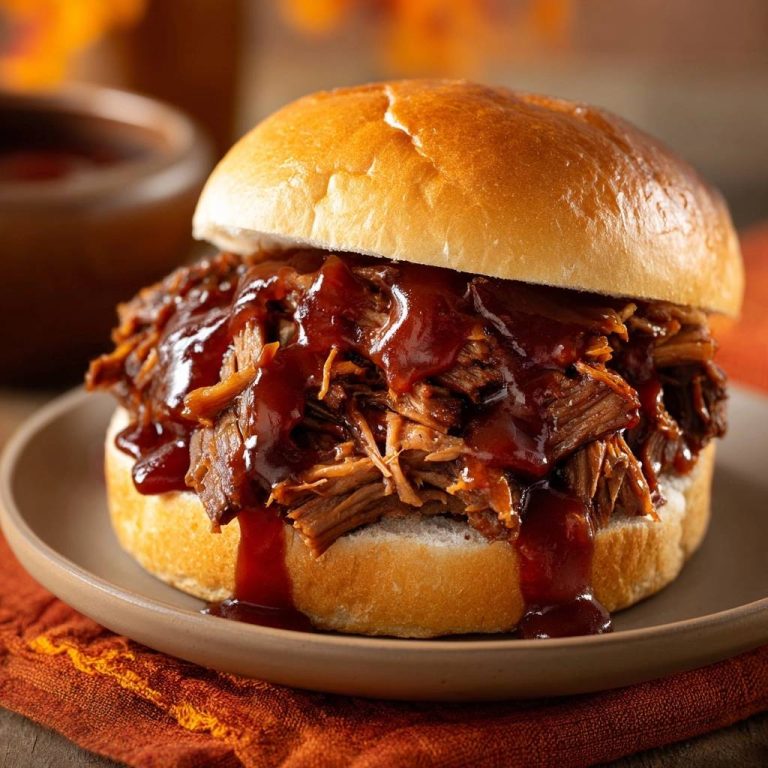 Pulled Beef Burger: Zart geschmort, saftig & BBQ-intensiv