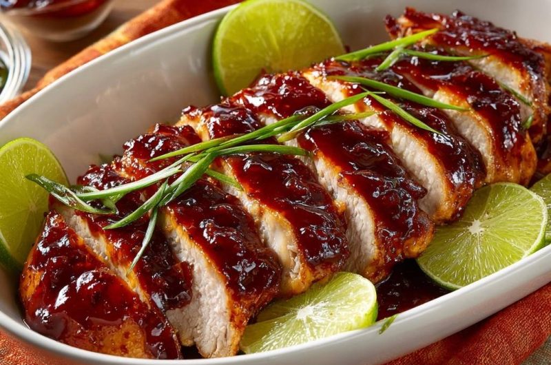 Asiatisch glasiertes Hähnchen mit Limette