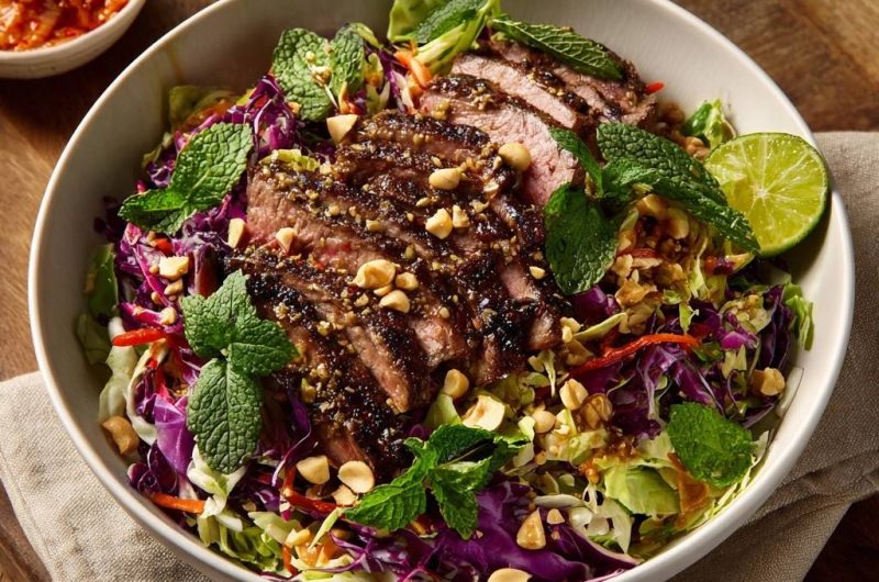 Asiatischer Rindfleisch-Salat (Nie wieder zähes Fleisch!)