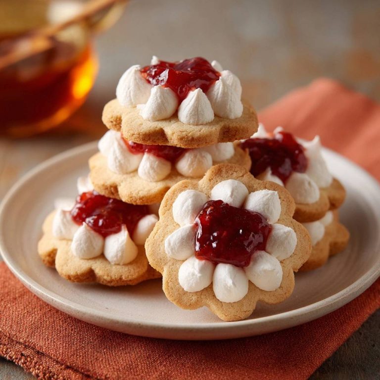 Blumen-Himbeersahne-Kekse (Nie wieder sackende Sahne!)