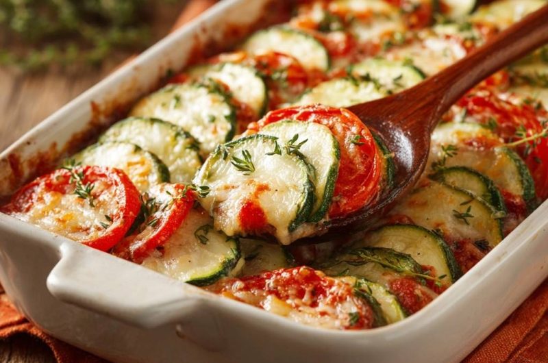 Überbackener Zucchini-Tomaten-Auflauf (Nie wieder matschige Zucchini!)