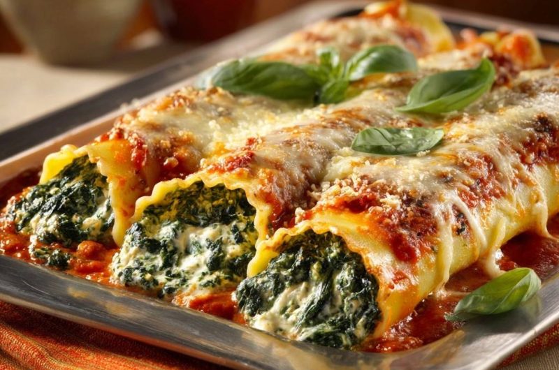 Cannelloni mit Spinat und Ricotta (Nie wieder wässrige Füllung!)