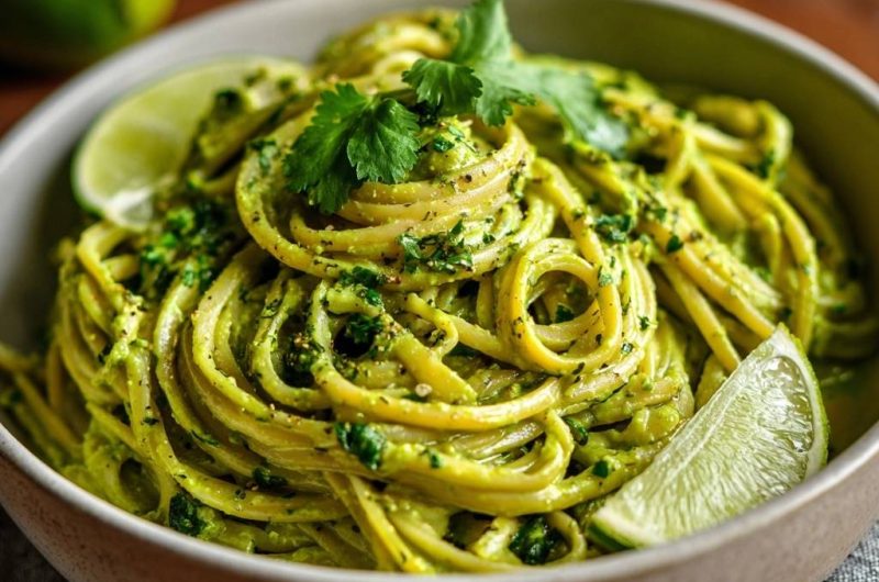 Cremige Koriander-Limetten-Spaghetti (Nie wieder matschige Nudeln)