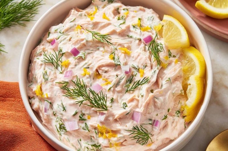Cremiger Lachs-Dill-Dip (Nie wieder klumpige Creme!)