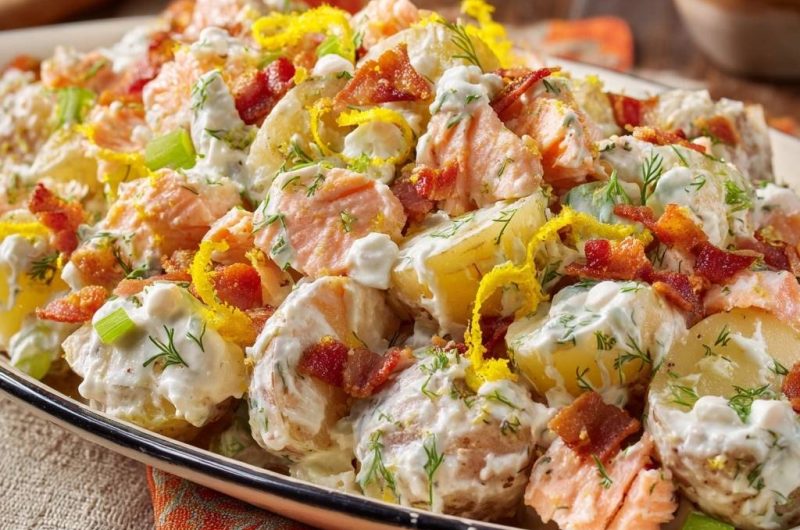 Cremiger Lachs-Kartoffelsalat