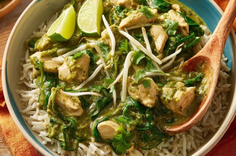 Cremiges Grünes Thai-Curry mit Hähnchen