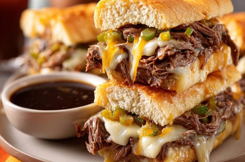 Französisches Rind-Dip-Sandwich