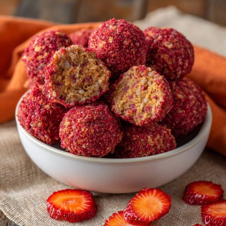 Fruchtige Erdbeer-Energie-Bällchen: Rezept ohne Matschen