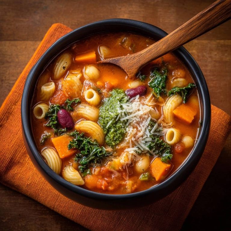 Herzhafte Minestrone mit Pesto: Rezept ohne matschige Nudeln