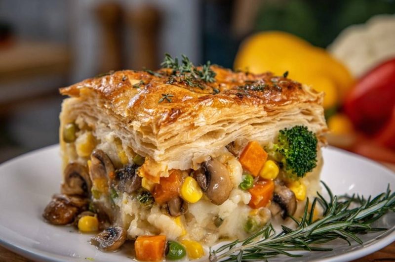 Herzhafter Gemüsekuchen mit Blätterteig (Der Anti-Matsche-Boden)