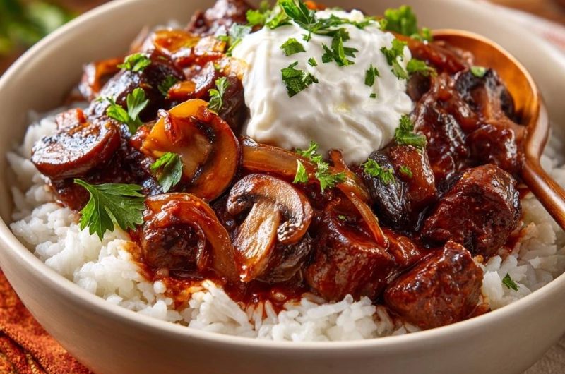 Herzhaftes Rindergeschnetzeltes mit Pilzen