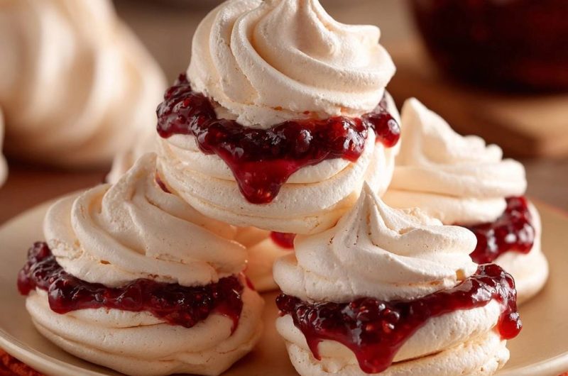 Himbeer-Baisertürmchen (Nie wieder zusammenfallende Baiser!)