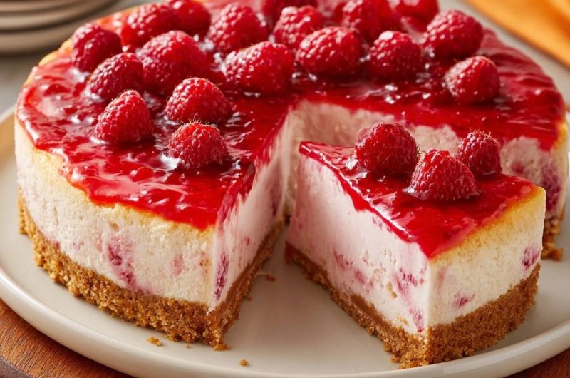 Himbeerkäsekuchen (Nie wieder Risse im Käsekuchen!)