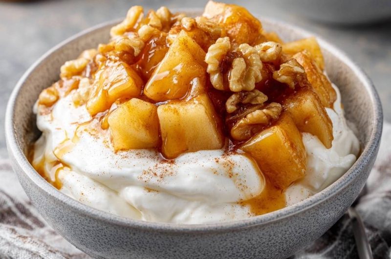 Karamellisierte Apfel-Walnuss-Joghurt (Nie wieder matschige Äpfel!)