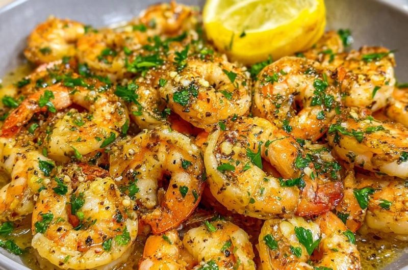 Knoblauch-Petersilie-Garnelen
