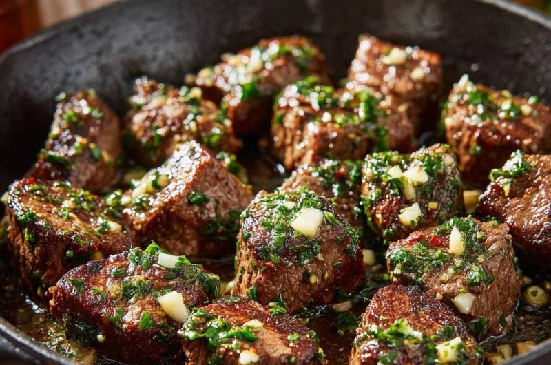 Knoblauch Butter Steak Bites