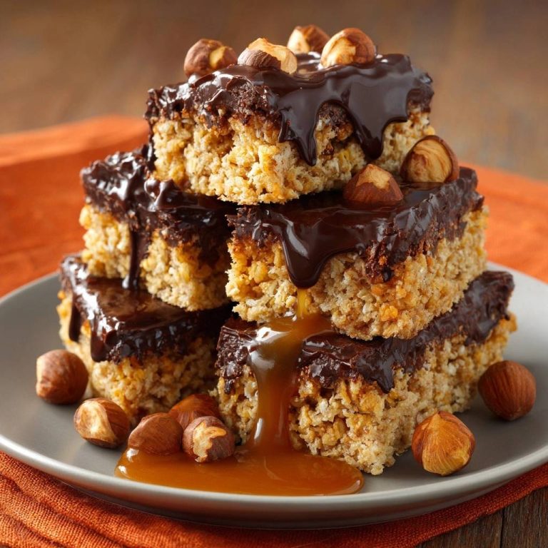 Knusprige Haselnuss-Schoko-Karamell-Riegel Rezept