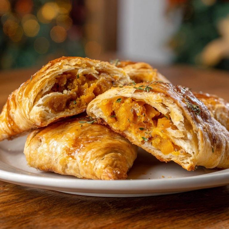 Knusprige Kürbis-Blätterteigtaschen Rezept