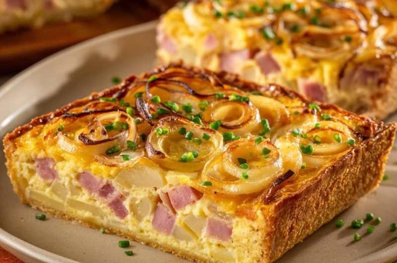 Knusprige Kartoffel-Schinken-Quiche