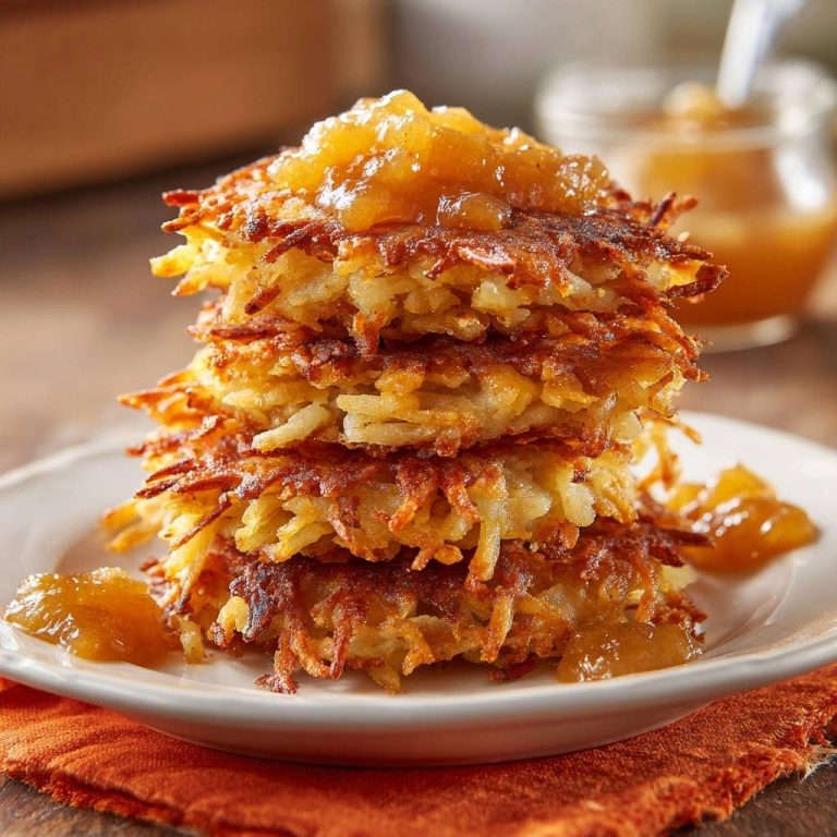 Knusprige Kartoffelpuffer mit Apfelmus – Rezept