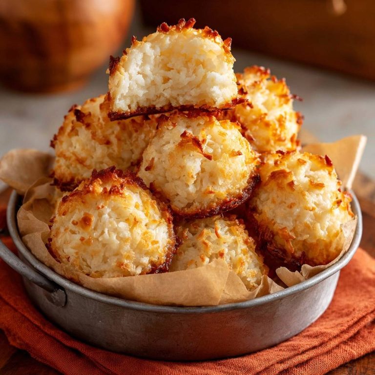 Knusprige Kokosmakronen (Nie wieder flache Makronen!)