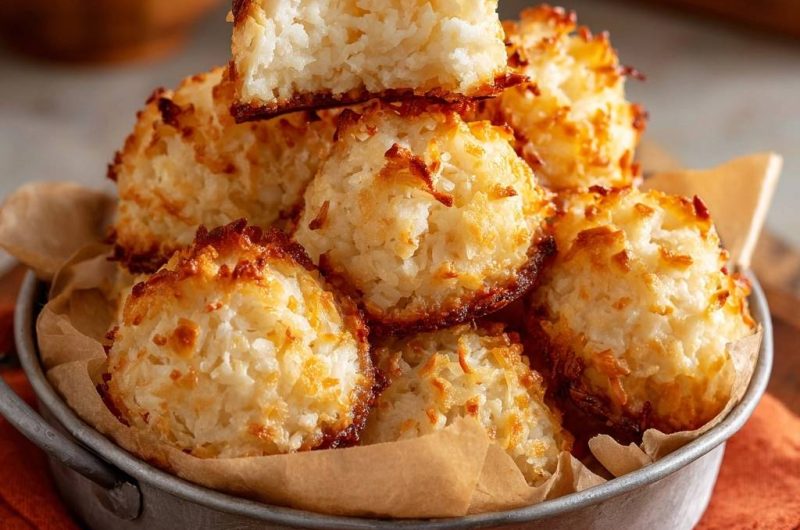 Knusprige Kokosmakronen (Nie wieder flache Makronen!)