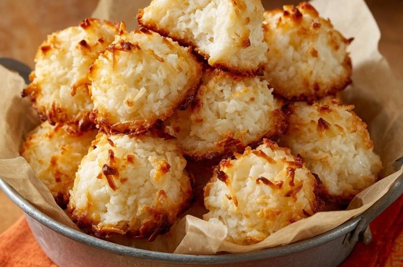 Knusprige Kokosmakronen (Nie wieder trockene Kokosmakronen!)