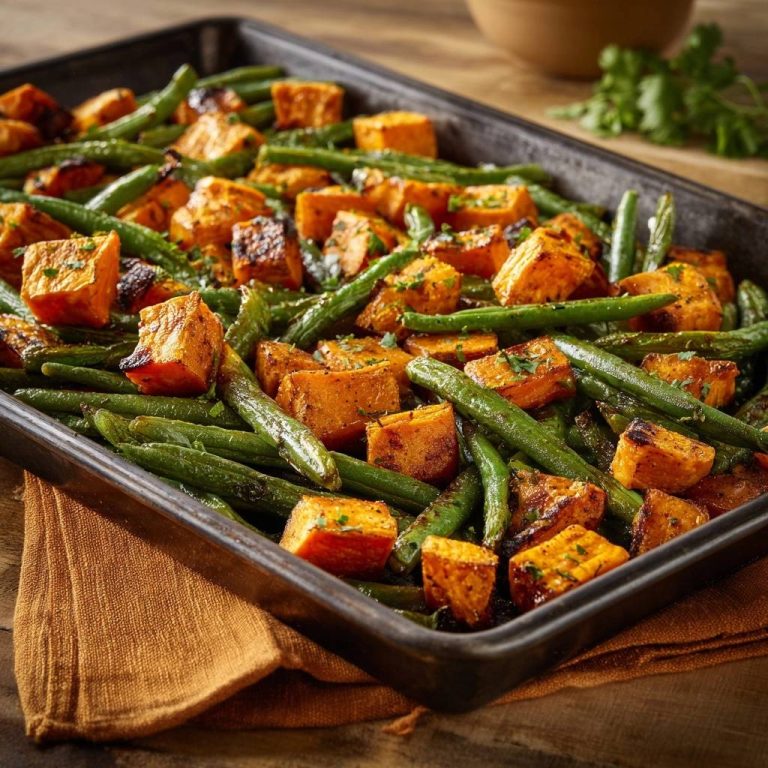 Knusprige Süßkartoffel-Bohnen aus dem Ofen