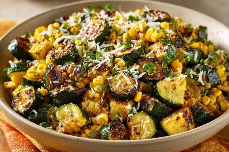 Knusprige Zucchini-Mais-Pfanne
