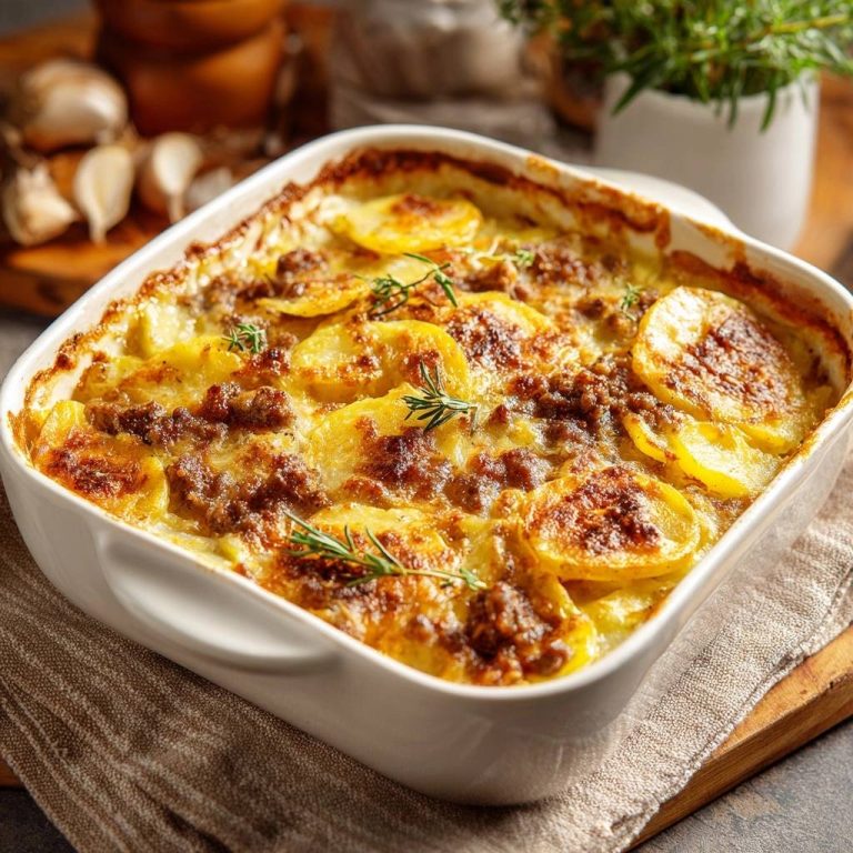 Knuspriger Kartoffel-Hack-Auflauf (Keine wässrige Soße mehr)