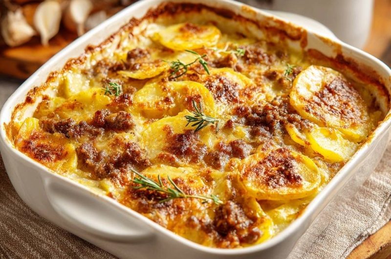 Knuspriger Kartoffel-Hack-Auflauf (Keine wässrige Soße mehr)