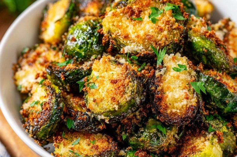 Knuspriger Parmesan-Rosenkohl