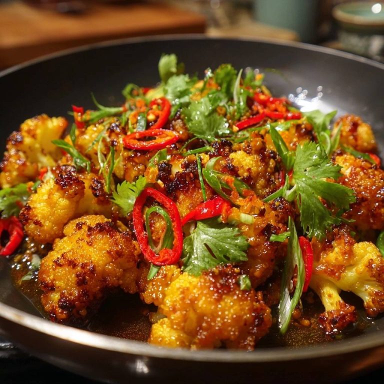 Knuspriger Sticky Blumenkohl: Rezept